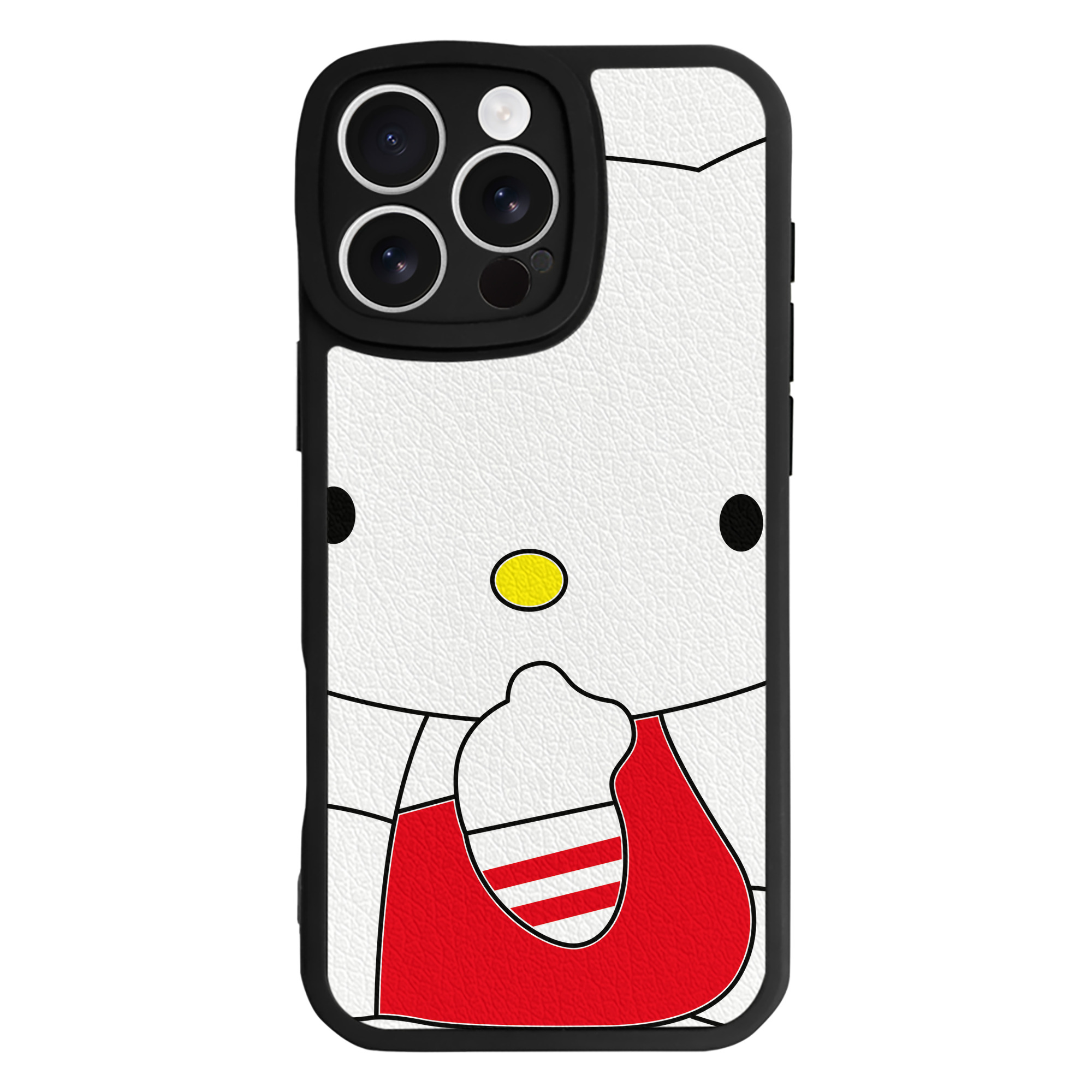 （画像用） Hello Kitty ハローキティ 【iPhone 16シリーズ対応】シリコンスマホケース（レザー調） 材質：シリコン